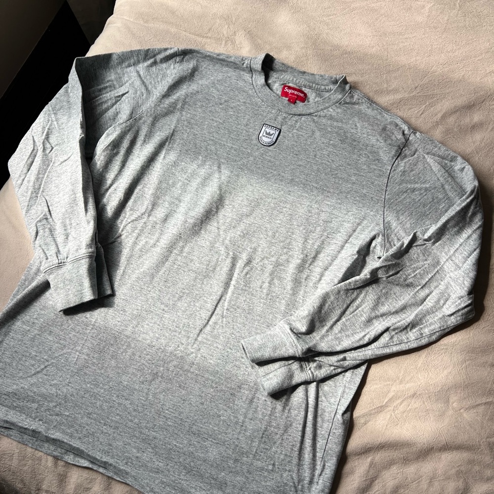 Supreme Gray Long Sleeve Men's Tee